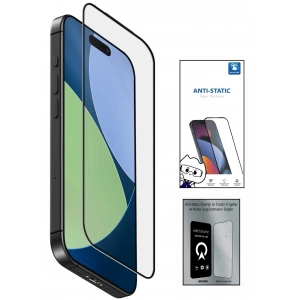 Hubrendy ÇER İphone 12 Pro Max 6d Anti Static Temperli Cam Ekran Koruyucu Kırılmaz Full Kaplama