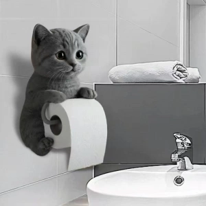 Hubrendy ÇER Kedi Tasarımlı Tuvalet Kağıtlığı