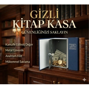 Hubrendy ÇER Kitap Görünümlü Gizli Kasa