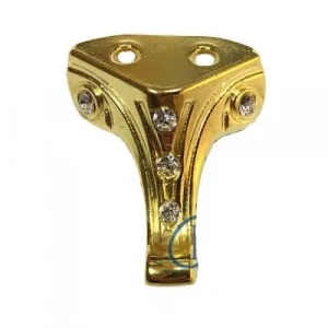 Hubrendy ÇER Moda Taşlı Ahşap, Mdf, Sunta Sandık Ayağı, Kutu Ayak 3,5 Cm - Sarı