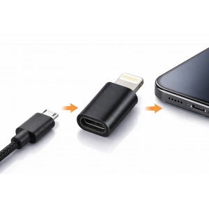 Hubrendy ÇER Samsung A04s Uyumlu Android Micro Usb Şarj Kablosunu İphone Lightning E Çevirici