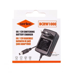 Hubrendy ÇER Sertec Bcrw1000 6v/12v 1a Kademeli Batarya Ve Akü Şarj Adaptörü
