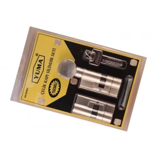 Hubrendy ÇER Yuma 68mm Mandallı Çelik Kapı Tuzaklı Barel Seti - Sarı