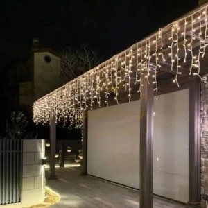 Hubrendy Emin 3m 100 LED Çakarlı IP65 Dış Mekan Saçak Perde