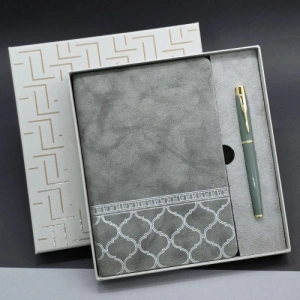 Hubrendy Emin Kutulu Deri Defter Roller Kalem Set