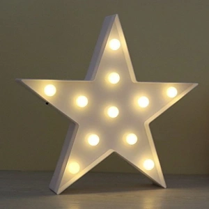 Hubrendy Emin Led Işıklı Beyaz Yıldız Gece Lambası