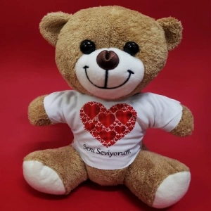 Hubrendy Emin  Love Tişörtlü Peluş Ayıcık