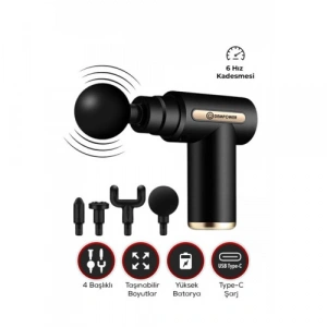 Hubrendy Emin Mini 4 Başlıklı Masaj Tabancası