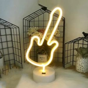Hubrendy Emin Neon Gitar Masa Lambası