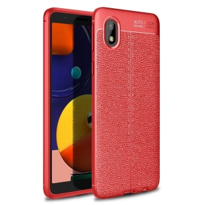 Hubrendy Bez Samsung Galaxy A01 Core Kılıf Auto Focus Kapak - Kırmızı