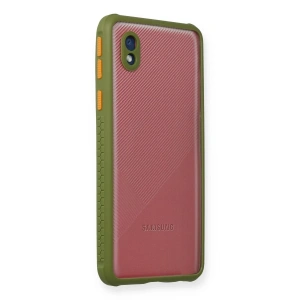 Hubrendy Bez Samsung Galaxy A01 Core Kılıf Miami Şeffaf Silikon - Yeşil