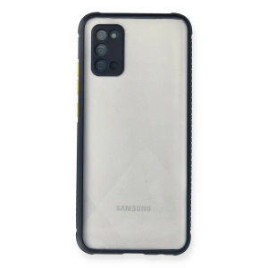 Hubrendy Bez Samsung Galaxy A02S Kılıf Miami Şeffaf Silikon - Lacivert