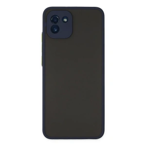 Hubrendy Bez Samsung Galaxy A03 Kılıf Montreal Silikon Kapak - Lacivert