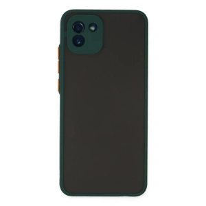 Hubrendy Bez Samsung Galaxy A03 Kılıf Montreal Silikon Kapak - Yeşil