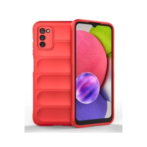 Hubrendy Bez Samsung Galaxy A03S Kılıf Optimum Silikon - Kırmızı