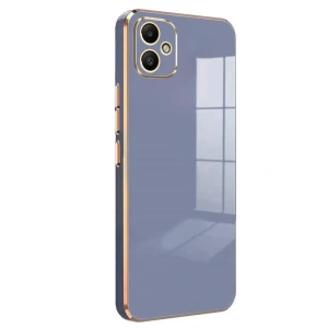 Hubrendy Bez Samsung Galaxy A05 Kılıf Volet Silikon - Mavi