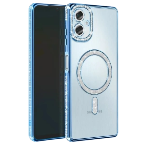 Hubrendy Bez Samsung Galaxy A07 4G Joke Simli Magneticsafe Kılıf - Mavi