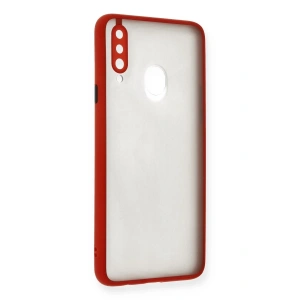 Hubrendy Bez Samsung Galaxy A20S Kılıf Montreal Silikon Kapak - Kırmızı