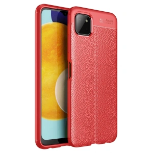 Hubrendy Bez Samsung Galaxy A22 Kılıf Auto Focus Kapak - Kırmızı