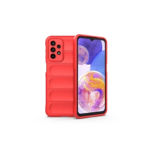 Hubrendy Bez Samsung Galaxy A23 4G Kılıf Optimum Silikon - Kırmızı