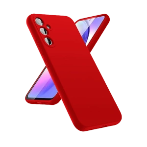 Hubrendy Bez Samsung Galaxy A24 4G Kılıf First Silikon - Kırmızı