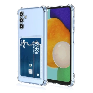 Hubrendy Bez Samsung Galaxy A26 Kılıf Kart Şeffaf Silikon - Şeffaf