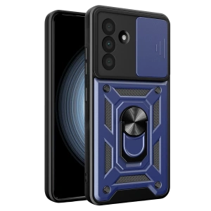 Hubrendy Bez Samsung Galaxy A37 5G Pars Lens Yüzüklü Silikon - Lacivert