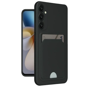 Hubrendy Bez Samsung Galaxy M15 Kelvin Kartvizitli Silikon - Siyah
