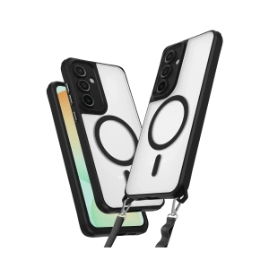 Hubrendy Bez Samsung Galaxy S23 FE Kılıf Enka Magsafe Silikon Kılıf - Siyah
