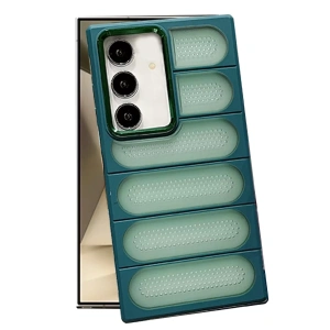 Hubrendy Bez Samsung Galaxy S24 Plus Kılıf Airmax Silikon Kapak - Koyu Yeşil