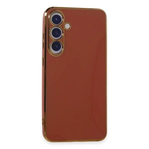 Hubrendy Bez Samsung Galaxy S24 Plus Kılıf Volet Silikon - Kırmızı
