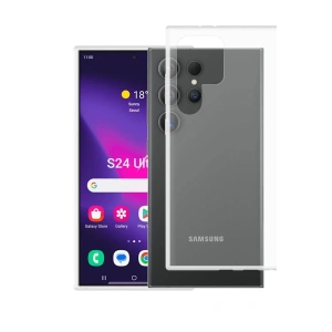 Hubrendy Bez Samsung Galaxy S24 Ultra Kılıf Lüx Şeffaf Silikon
