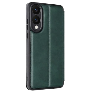 Hubrendy Bez Samsung Galaxy S25 Edge Flip Cover - Koyu Yeşil