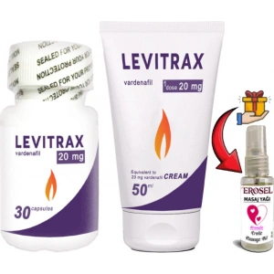 Hubrendy Bez Helsol 30LU Levitrax Kapsül + 50 ml Levitrax Krem: Erkeklerin Performanslarına Özel Set + Hediye Erosel Masaj Yağı