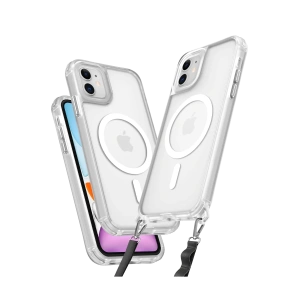 Hubrendy Bez Apple iPhone 11 Kılıf Enka Magsafe Silikon Kılıf - Şeffaf