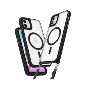 Hubrendy Bez Apple iPhone 11 Kılıf Enka Magsafe Silikon Kılıf - Siyah