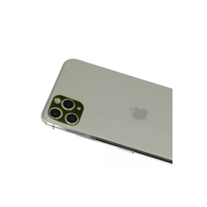 Hubrendy Bez Apple iPhone 11 Pro Max Rainbow Kamera Lens Koruma Cam - Yeşil