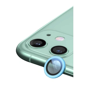 Hubrendy Bez Apple iPhone 11 Raze Metal Kamera Lens - Mavi
