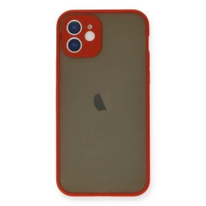 Hubrendy Bez Apple iPhone 12 Mini Kılıf Montreal Silikon Kapak - Kırmızı