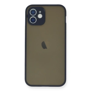 Hubrendy Bez Apple iPhone 12 Mini Kılıf Montreal Silikon Kapak - Lacivert