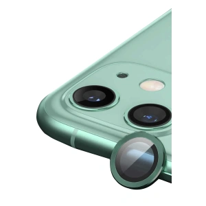 Hubrendy Bez Apple iPhone 12 Mini Raze Metal Kamera Lens - Yeşil