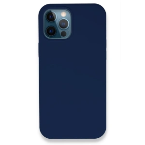 Hubrendy Bez Apple iPhone 12 Pro Kılıf Lansman Legant Silikon - Lacivert
