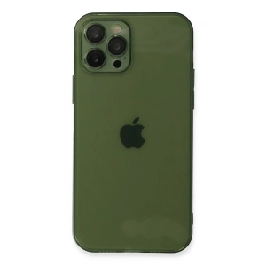 Hubrendy Bez Apple iPhone 12 Pro Max Kılıf Fly Lens Silikon - Yeşil
