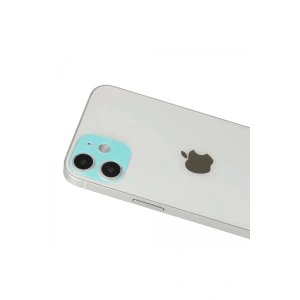 Hubrendy Bez Apple iPhone 12 Rainbow Kamera Lens Koruma Cam - Yeşil