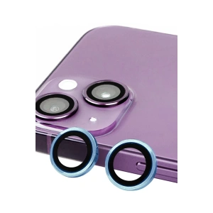 Hubrendy Bez Apple iPhone 13 Mini Raze Metal Kamera Lens - Mavi