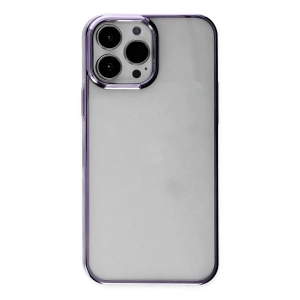 Hubrendy Bez Apple iPhone 13 Pro Max Kılıf Element Silikon - Mor