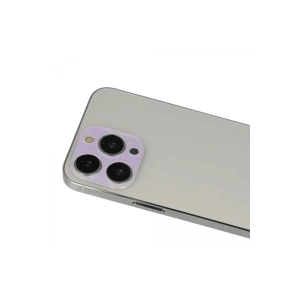 Hubrendy Bez Apple iPhone 13 Pro Max Rainbow Kamera Lens Koruma Cam - Mor