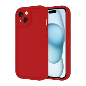 Hubrendy Bez Apple iPhone 14 Kılıf Viera Silikon - Kırmızı