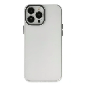 Hubrendy Bez Apple iPhone 14 Pro Kılıf Modos Metal Kapak - Şeffaf