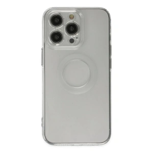 Hubrendy Bez Apple iPhone 14 Pro Kılıf Santa Lens Silikon - Şeffaf
